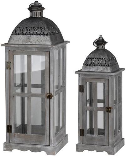 Set of 2 Urban Scape Lanterns