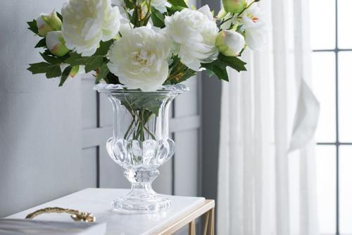 Omari Crystal Urn Vase, Large - 20 X 20 X 26