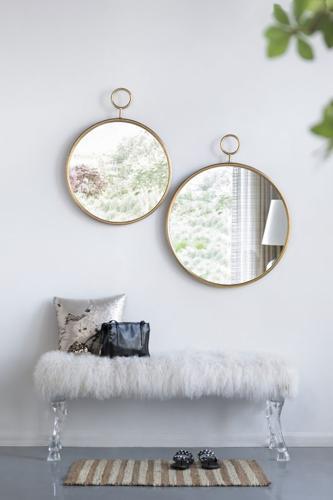 Gold Framed Wall Mirror - 670 X 45 X 820