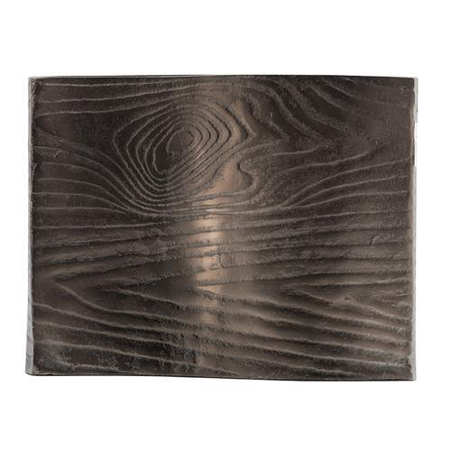 Aluminium Timber Wavy Rect Vase, Large - 295 X 95 X 225