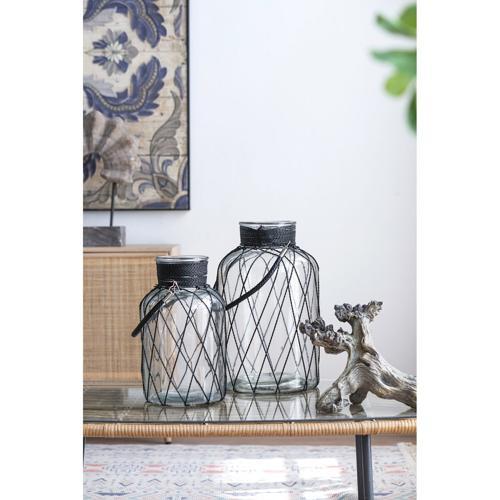 Ribbed Glass Vase - 220 X 220 X 380