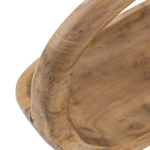 Teak Rect Tray Withhandle