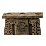 Antique Carved Pillar Candle Holder - 510 X 120 X 200