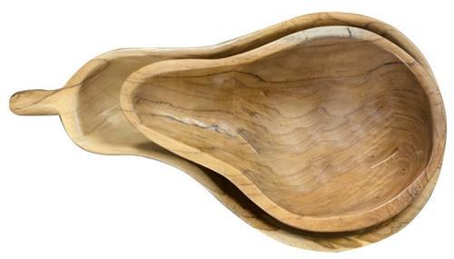 Teak Gourd Bowl Set of 2