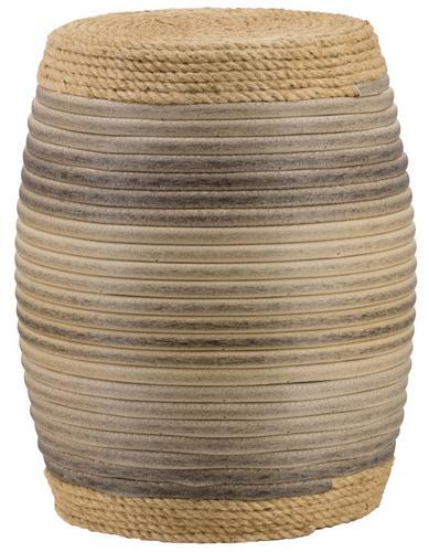 Rattan Drum Ottoman