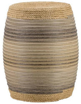 Rattan Drum Ottoman