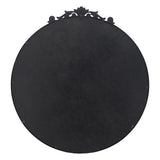 Black Metal Round Mirror - Width830xheight930mm