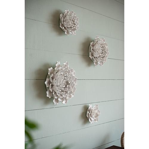 Ceramic White Flower Wall Décor