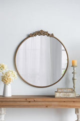 Round Gold Mirror - 762 X 813 X 38