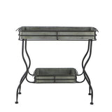Maggie Galvanized Tray Table - 810 X 380 X 780