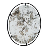 Round Antique Mirror with Metal Frame - 800 X 800 X 19