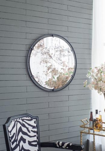Round Antique Mirror with Metal Frame - 800 X 800 X 19