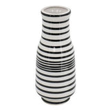 Black / White Hand Painted Vase - 177 X 177 X 457