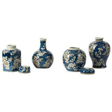Blue and White Jar and Vase Set of 4 - 105 X 95 X 155