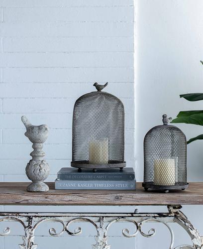Ophira Golden Sparrow Mesh Candle Holders Set of 2