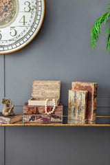 Antique Book Boxes Set of 6
