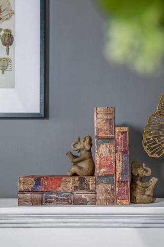 Antique Book Boxes Set of 6