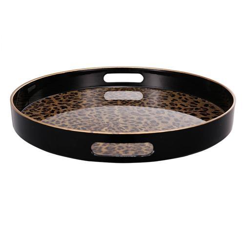 Snake Print Round Trays Set of 2
