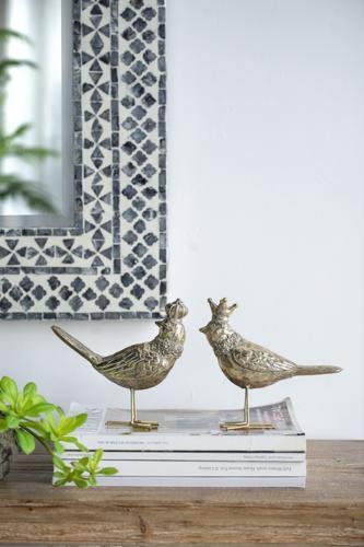 Gold Birds Set of 2 - 145 X 50 X 175