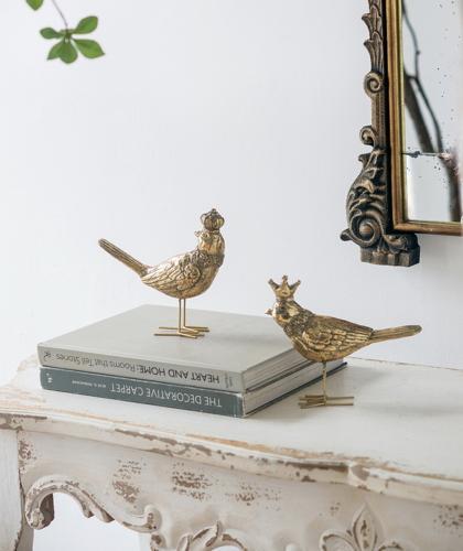 Gold Birds Set of 2 - 145 X 50 X 175