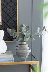 Glass Vase Set of 2 Smoke - 150 X 150 X 170