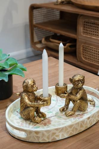 Monkey Candle Holder - 155 X 70 X 128