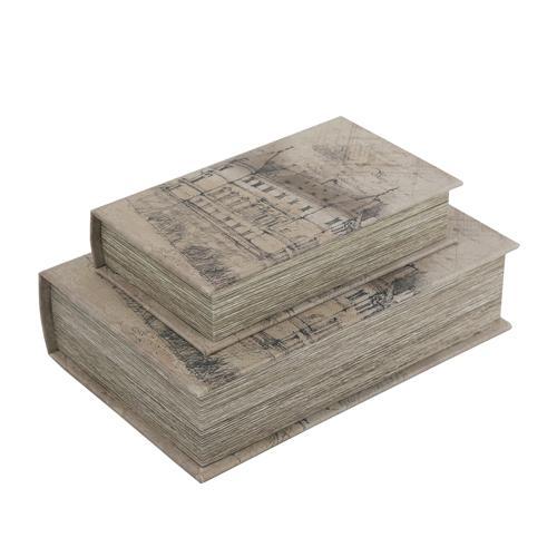 Set of 2 Book Box - 180 X 70 X 270 - SE2865