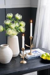 Set of 2 Candle Holder L:5.7x3.7x9" S:5.7x3.7x7"