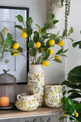 Lemon & Leaves Planter - 205 X 205 X 132