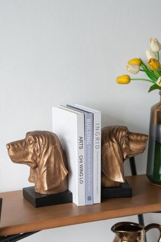 Dog Head Book Ends Set of 2