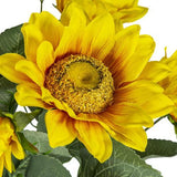 Yellow Sunflower Stems 9 Heads