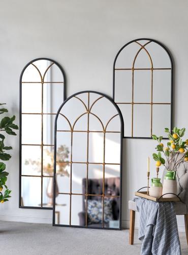 Antiqued Wall Mirror - 720 X 25 X 1195