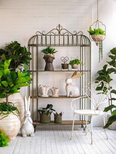 Rustic Metal Shelf Unit