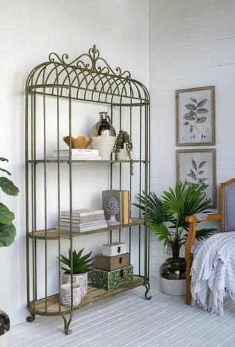 Rustic Metal Shelf Unit