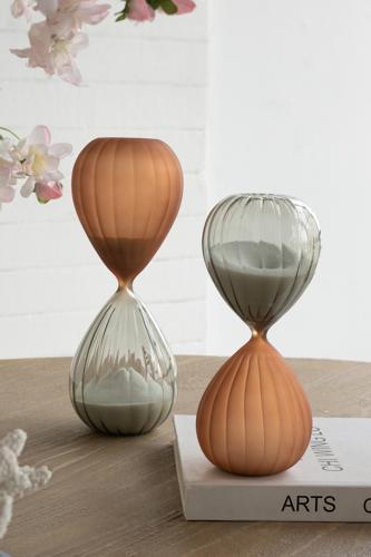 Copper & Grey Hourglass - 82 X 82 X 195