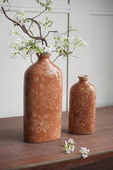 Tan Ceramic Vase - Small - 120 X 75 X 260