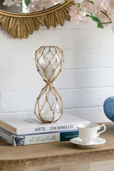 Woven Hourglass with White Sand - Large
