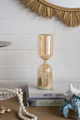 Amber Shimmer Hourglass with White Sand - Large