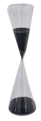 Triangular Hourglass with Black Sand
