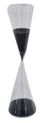 Triangular Hourglass with Black Sand