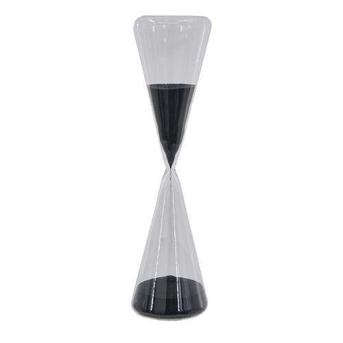 Triangular Hourglass with Black Sand