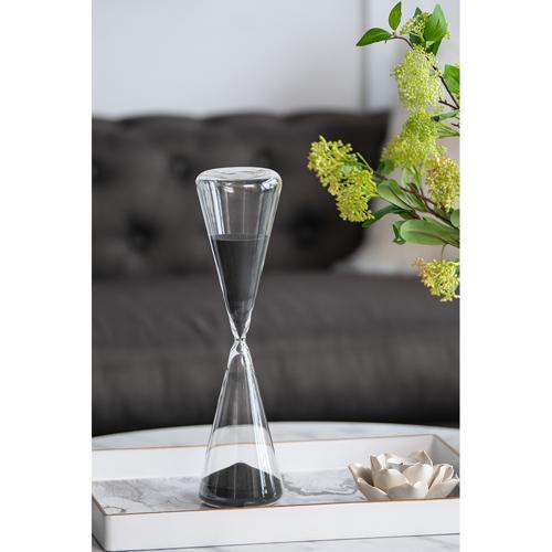 Triangular Hourglass with Black Sand