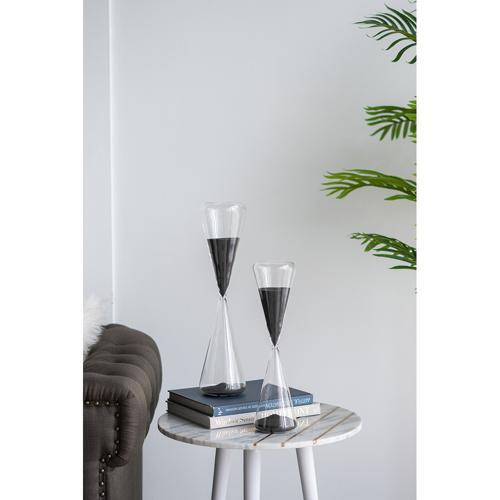 Triangular Hourglass with Black Sand