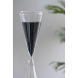 Triangular Hourglass with Black Sand