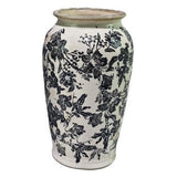 Black Floral Vase - Black - 165 X 165 X 295