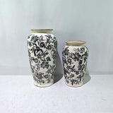 Black Floral Vase - Black - 165 X 165 X 295