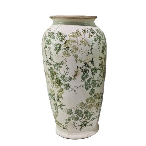Green Floral Vase - Green - 195 X 195 X 370