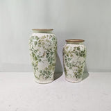 Green Floral Vase - Green - 165 X 165 X 295
