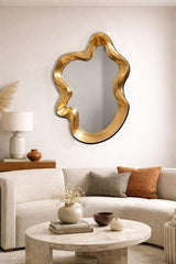 Vintage Gold Abstract Mirror - 1040 X 650 X 70