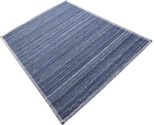 Antis Hand Loom Carpet - Wool / Viscose - Wool / Viscose - Indigo